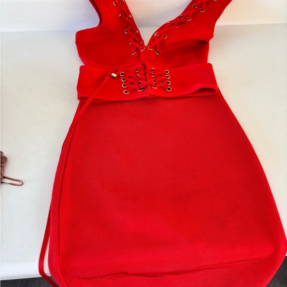 Red Bandage Dress - Picture 2 of 5